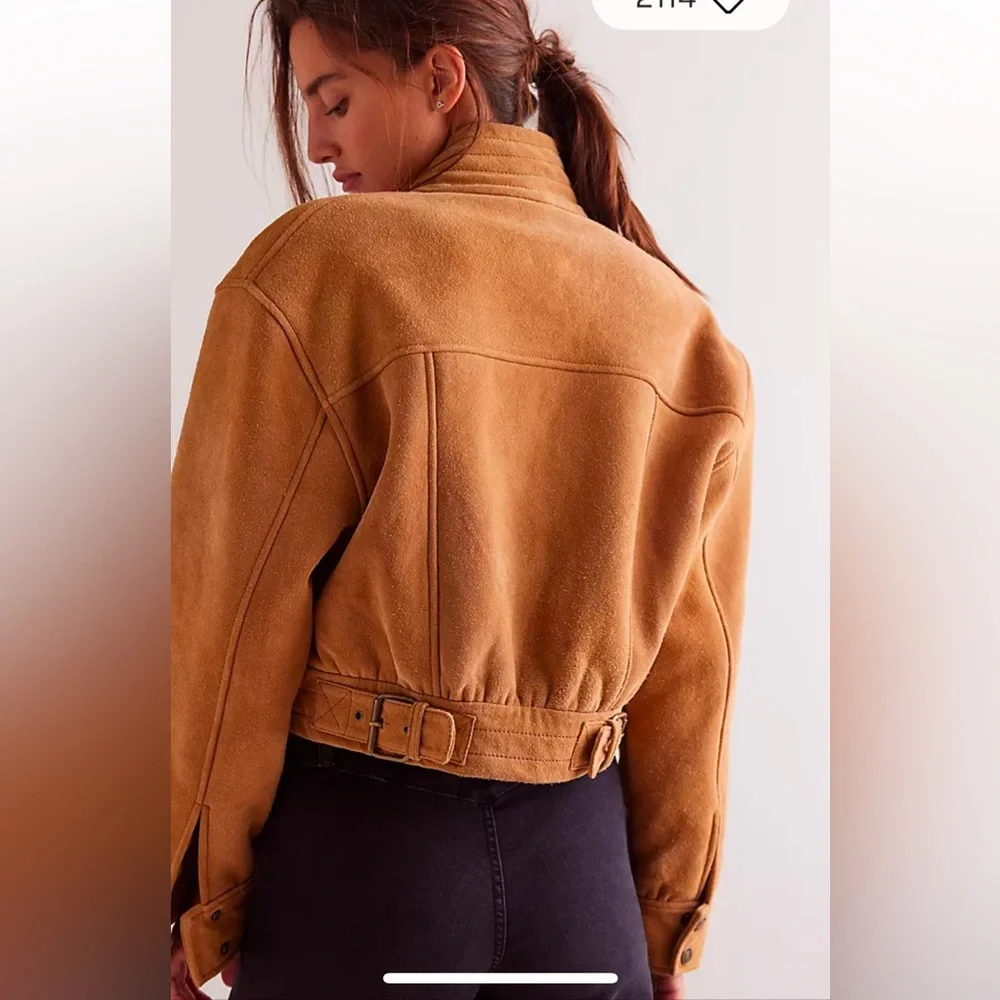 We The Free Tan Bomber Jacket - Picture 4 of 13